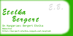etelka bergert business card